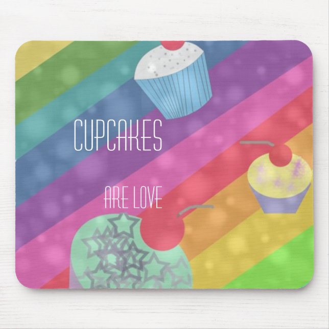 Os cupcakes são mousepad do amor (Frente)
