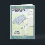 Os desenhos animados engraçados rolam cartão de<br><div class="desc">Alguém em sua vida ama bacias? Então este é o cartão de aniversário engraçado perfeito para elas. A parte dianteira do cartão mostra um homem que guardara uma bola das bacias, fora de seu clube das bacias. E alguém lançou uma barraca no bowling green, porque passa tanto o tempo lá…...</div>