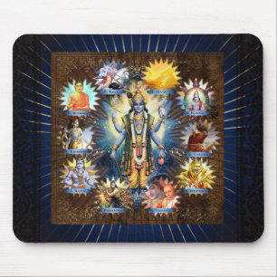 Os Dez Avatares De Vishnu - Mousepad