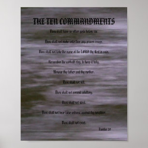 Os dez mandamentos - a cinza lista o poster