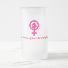 Os direitos das mulheres são caneca do vidro de