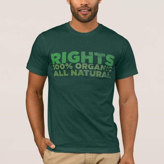 Os direitos naturais afligiram a camisa (Frente)