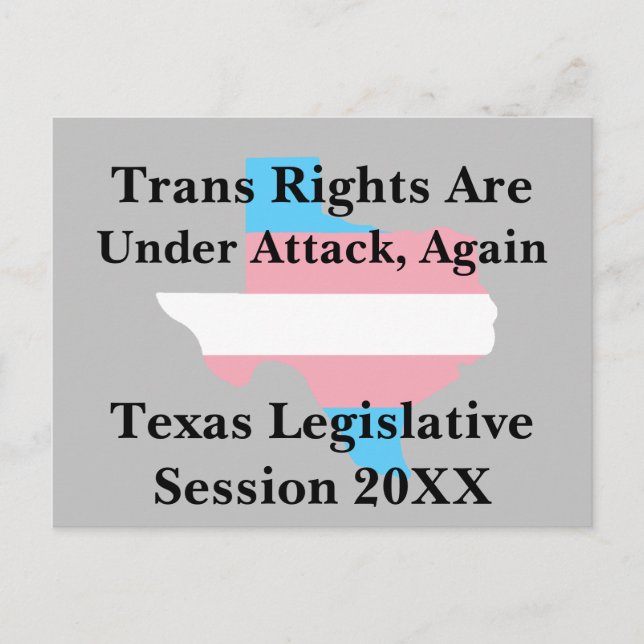 Os Direitos Trans Estão Sob Ataque Cartão Postal (Frente)