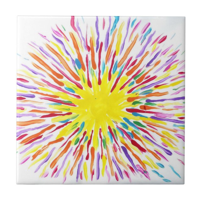 Os doces molham azulejos do artista do autismo (Frente)