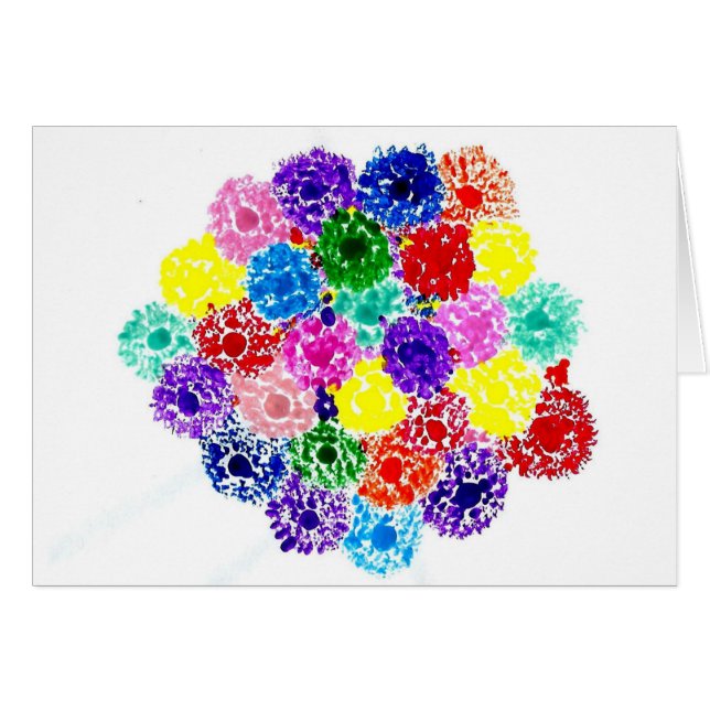 Os doces molham o cartão do artista do autismo (Frente Horizontal)