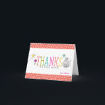 Os Doodles coloridos agradecem-lhe cartão de<br><div class="desc">Um bonito,  colorir-no design do doodle pelos impressões de Orabella,  caracterizando uma luz do sol,  uma flor,  uma borboleta,  e um gato.  Grande ideia para o obrigado do aniversário das meninas personalizadas você notas!</div>