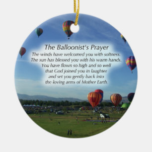 Os enfeites de natal da oração do Balloonist