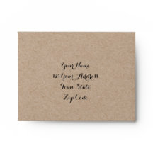 Os Envelopes RSVP De Casamento De Kraft Parecem Ru