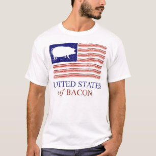 Os Estados Unidos do t-shirt afligido bacon