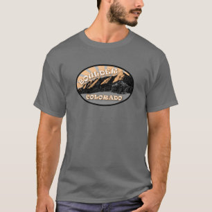 Os Flatirons, Parque Chautauqua, Camiseta CO Bould