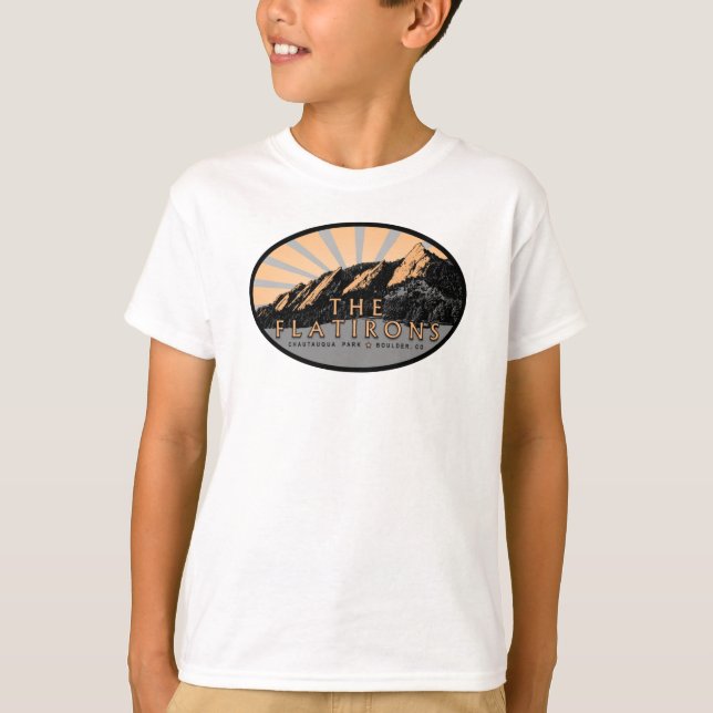 Os Flatirons, Parque Chautauqua, Camiseta CO Bould (Frente)