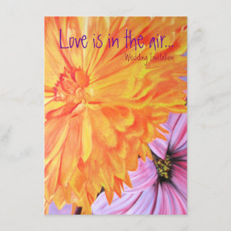 Os florais russos adoram convites de casamento