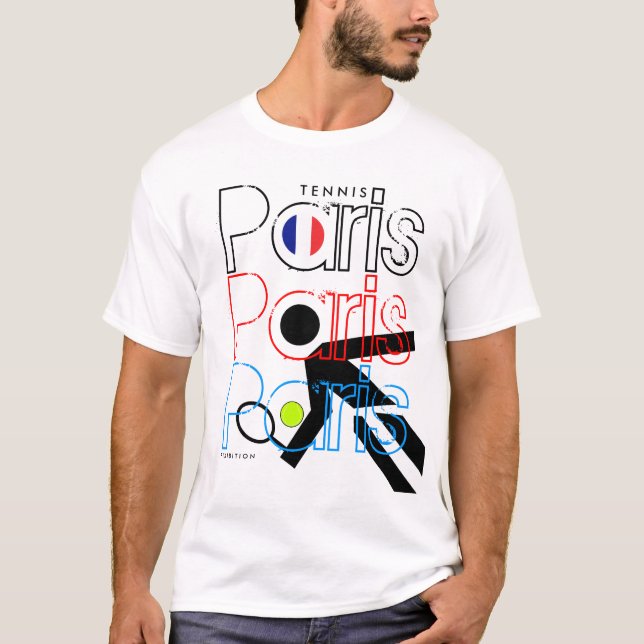 Os franceses do tênis de Paris abrem o t-shirt da (Frente)