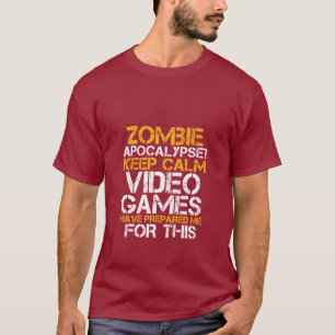 Os Gamers do apocalipse do zombi mantêm camisetas