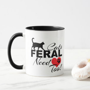 Os gatos ferozes precisam a caneca do gato do amor