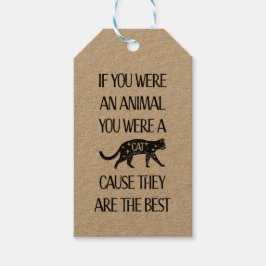 Os gatos são os melhores. Etiqueta perfeita para o