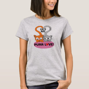 Os gatos são Purr Love T-Shirt