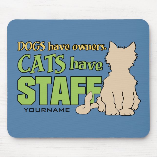 OS GATOS TÊM o mouse pad personalizado do FUNCIONA (Frente)
