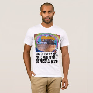 OS GÊNEROS DE ARK DE NOAH CHRISTIAN T-SHIRT