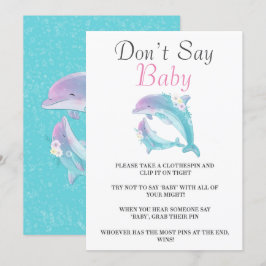 Os golfinhos da mãe e da menina não dizem cartões 