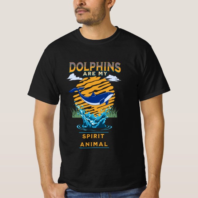 Os golfinhos são a minha camiseta de animais espir (Frente)
