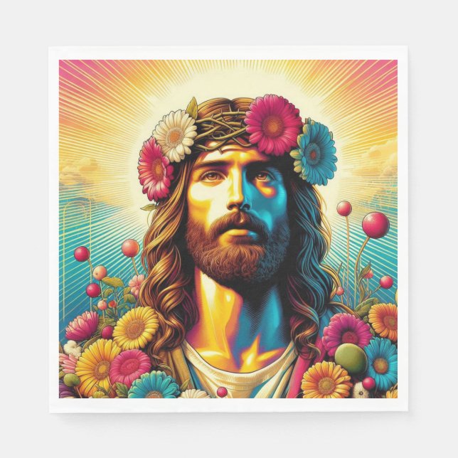 Os guardanapos de flores de Jesus! (Frente)