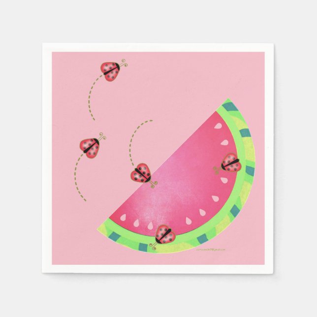 Os guardanapos de melancia de Ladybug (Frente)