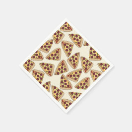 Os guardanapos de papel da pizza