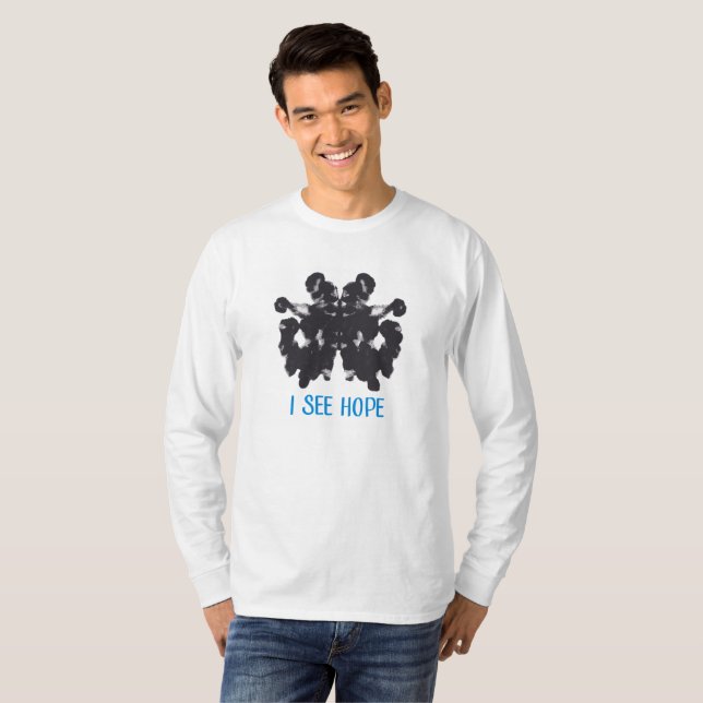 Os homens longos Sleeved eu ver o t-shirt da (Frente Completa)