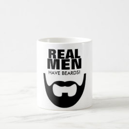 Os homens reais têm a caneca de café das barbas