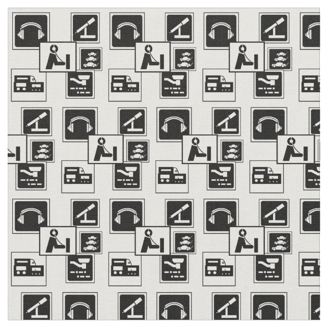 Os ícones do radioamador telharam o tecido (Detalhe)