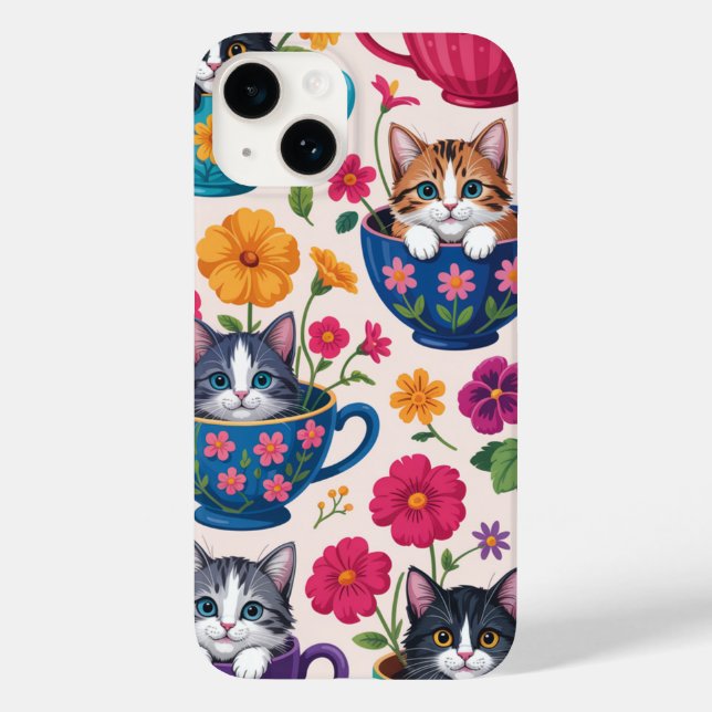 Os Kittens e Flores da Xícara de Chá (Verso)
