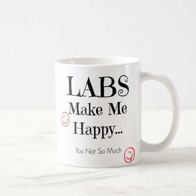 Os laboratórios fazem-me a caneca feliz - caneca (Direita)