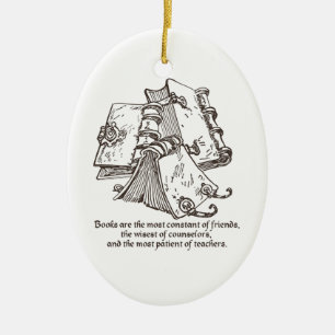 Os livros são ornamento constante