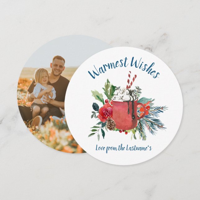 Os mais quentes desejos de Cartões de foto de Nata (Frente/Verso)