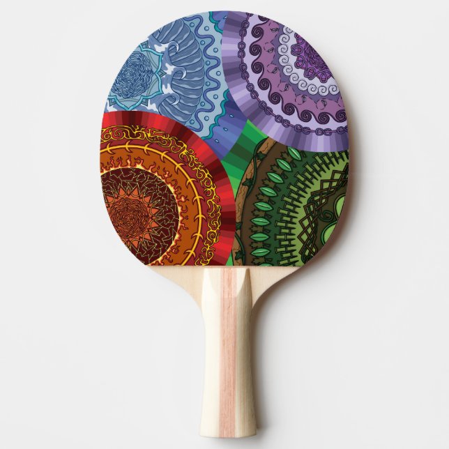 Os Mandalas dos Elementos Raquete de Ping Pong (Frente)