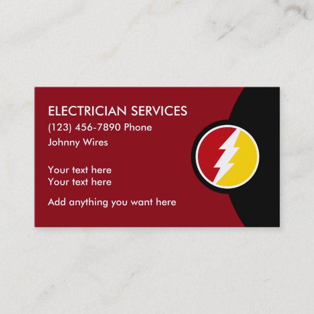 Os melhores Cartões de visitas de serviços eletrôn (Frente)