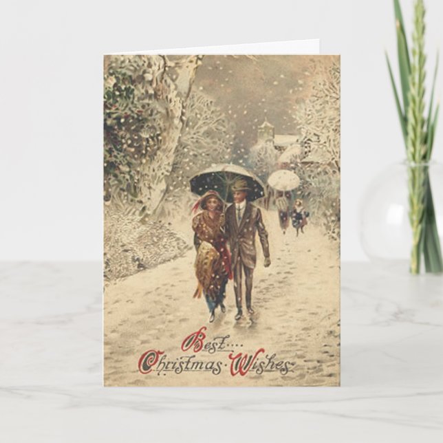 Os melhores desejos do Natal - cartão (Frente)