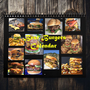 Os melhores hamburgueres em um calendário