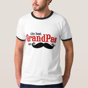 Os melhores vovôs têm o t-shirt dos bigodes