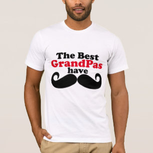 Os melhores vovôs têm o t-shirt dos bigodes