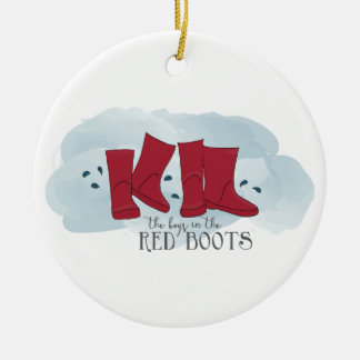 Os Meninos no Enfeites de natal Red Boots