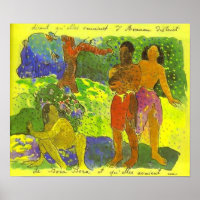 'Os Mensageiros de Oro' - Paul Gauguin Impressão