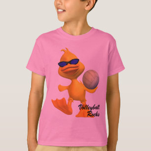 Os miúdos refrigeram o t-shirt das rochas do