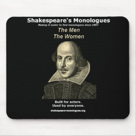 Os monólogos Mousepad de Shakespeare, preto