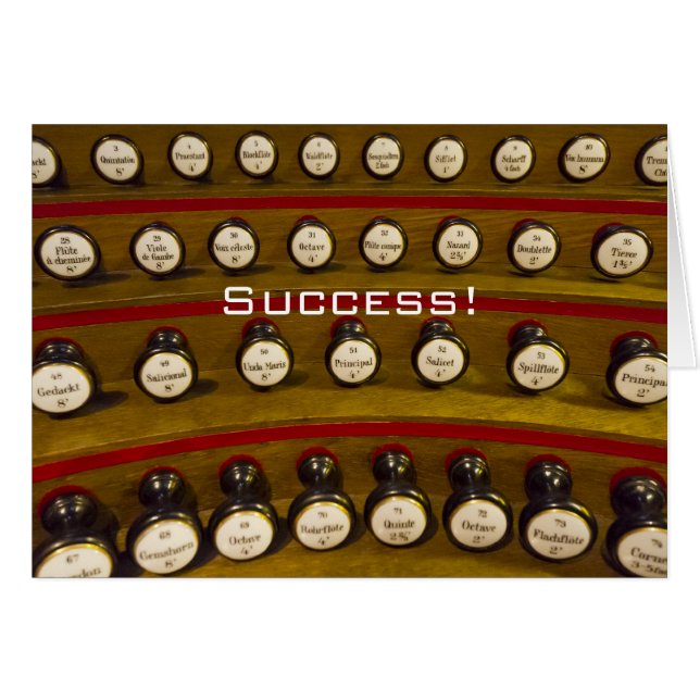 Os organistas não podem parar-se cartão (Frente Horizontal)