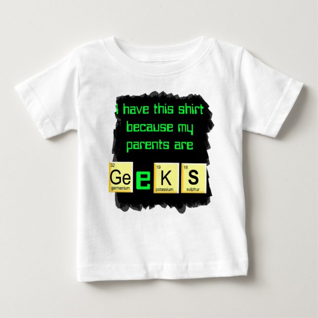 os pais são camisa do bebê dos geeks (Frente)