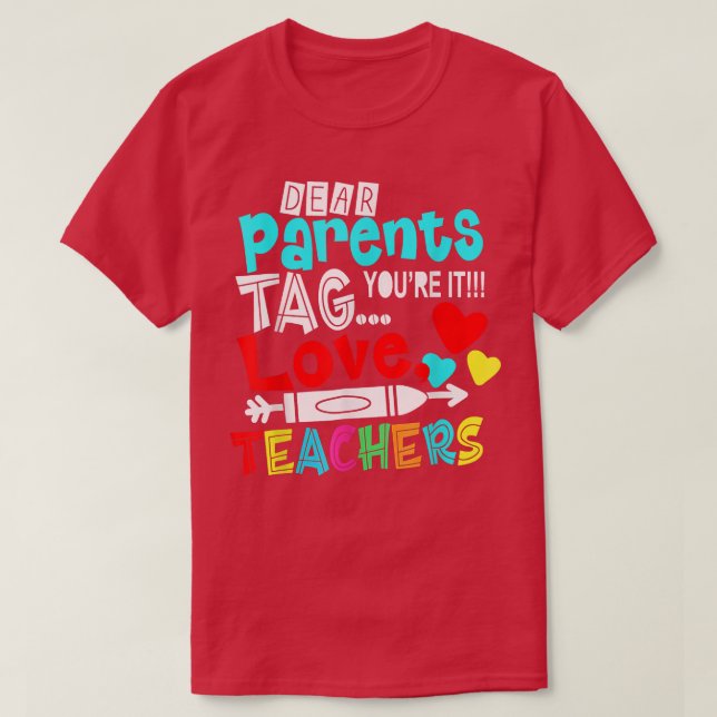 Os Pais Vocês Professores Engraçam Camisa De Volta (Frente do Design)