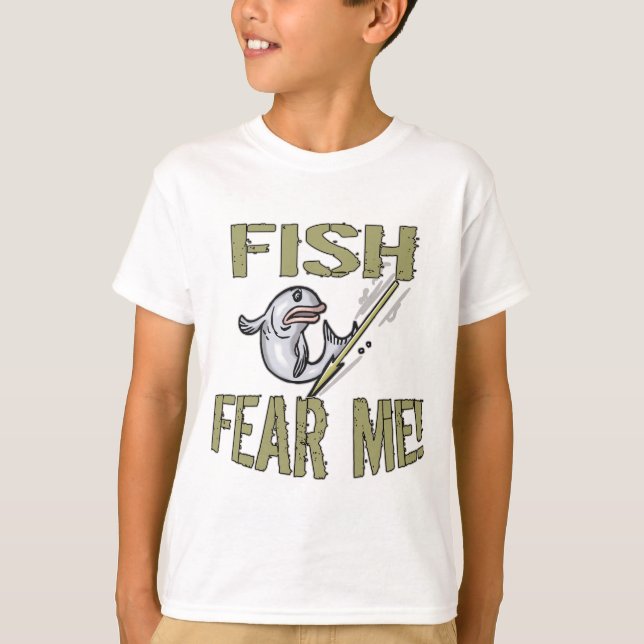 Os peixes temem-me t-shirt e presentes (Frente)