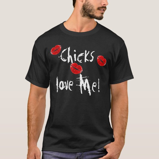 Os pintinhos amam-me! T-shirt (Frente)